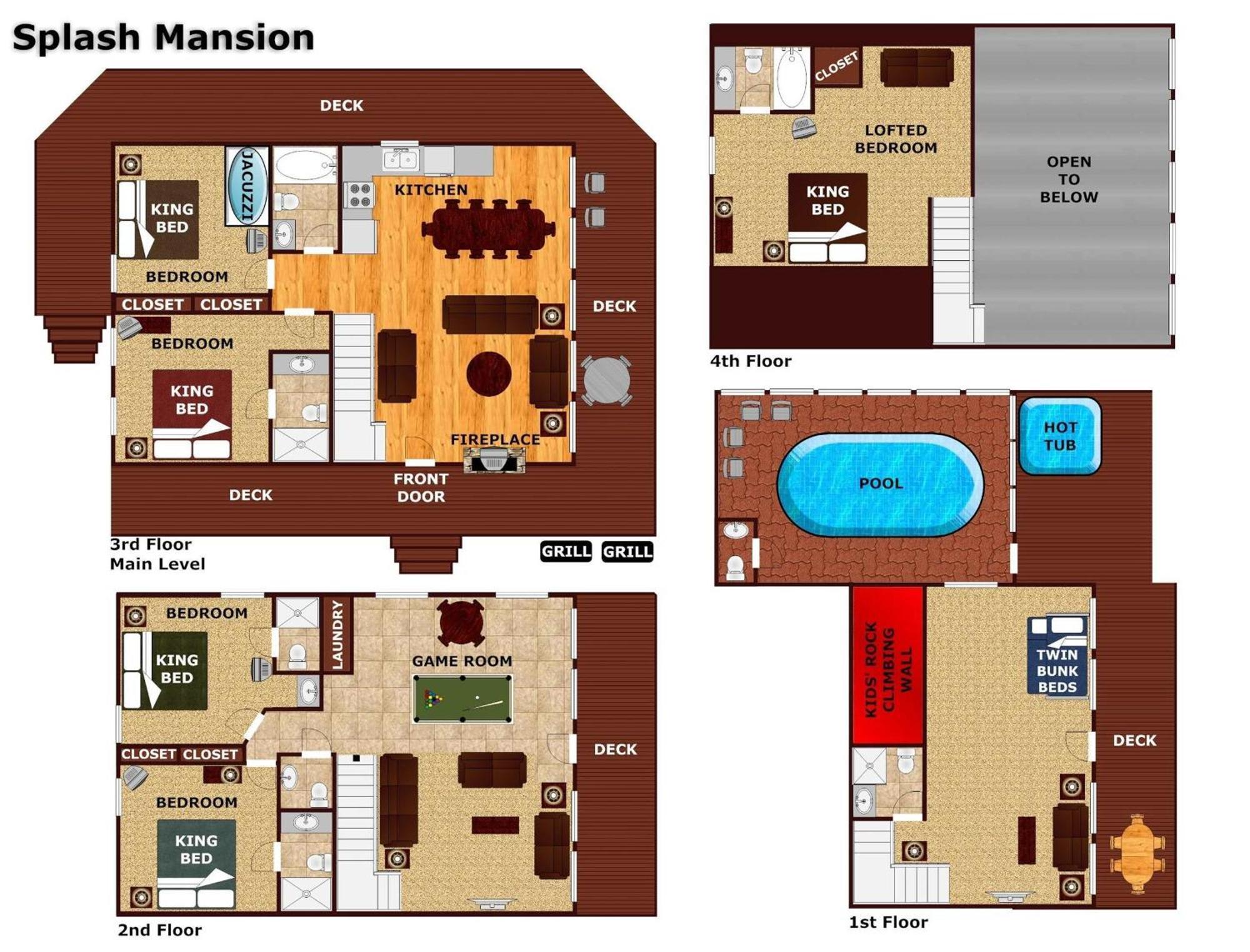 Splash Mansion #500 Гатлинбург Экстерьер фото